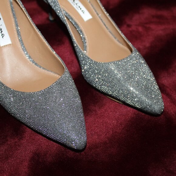 Nina sparkly silver heels - Picture 2 of 7